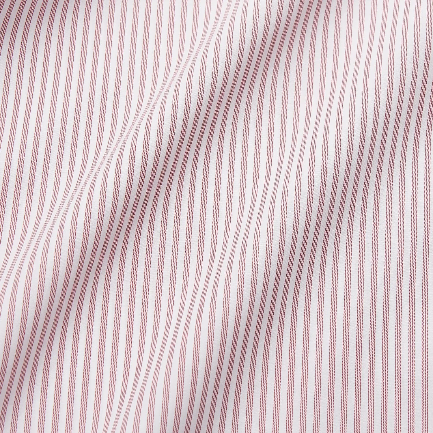 Burgundy Stripe West Indian Sea Island Cotton Regular Fit Mayfair Shirt