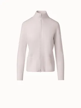 Cardigan in 100% Cashmere Piqué