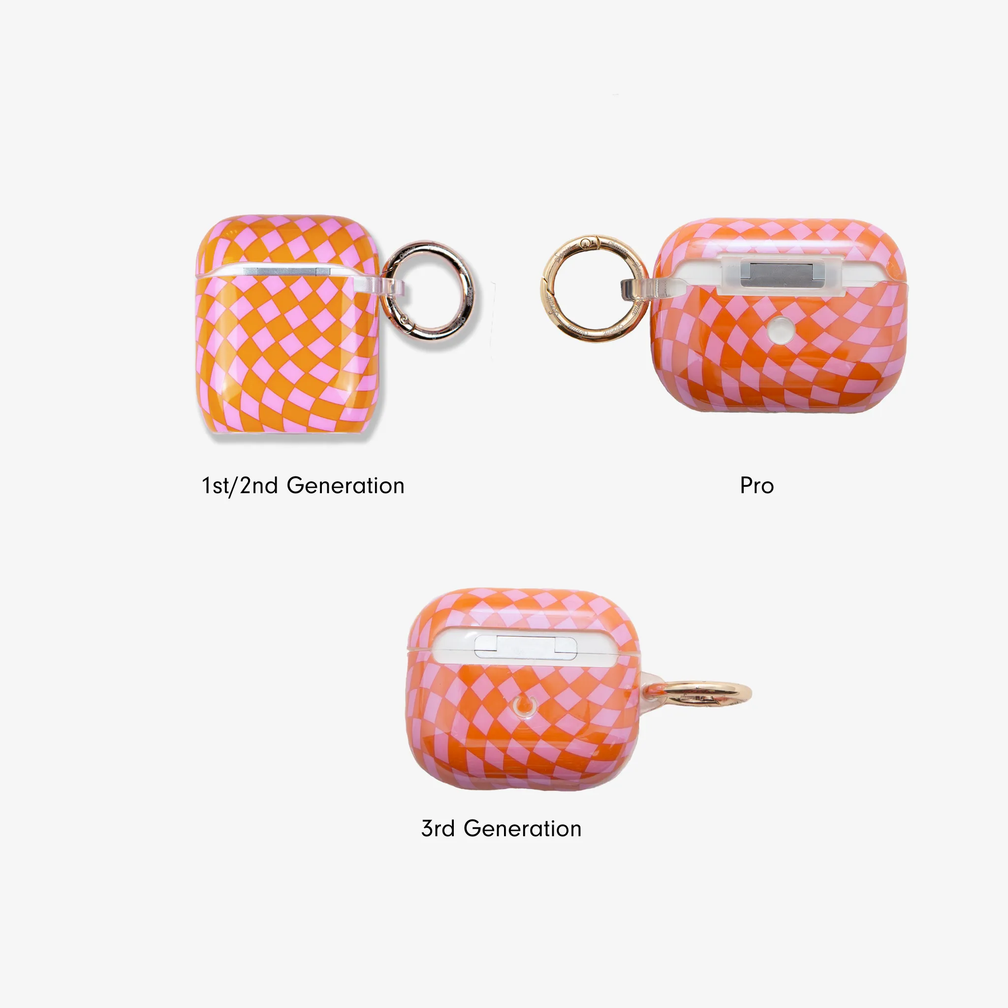 Checkmate Pink/Orange AirPods Case