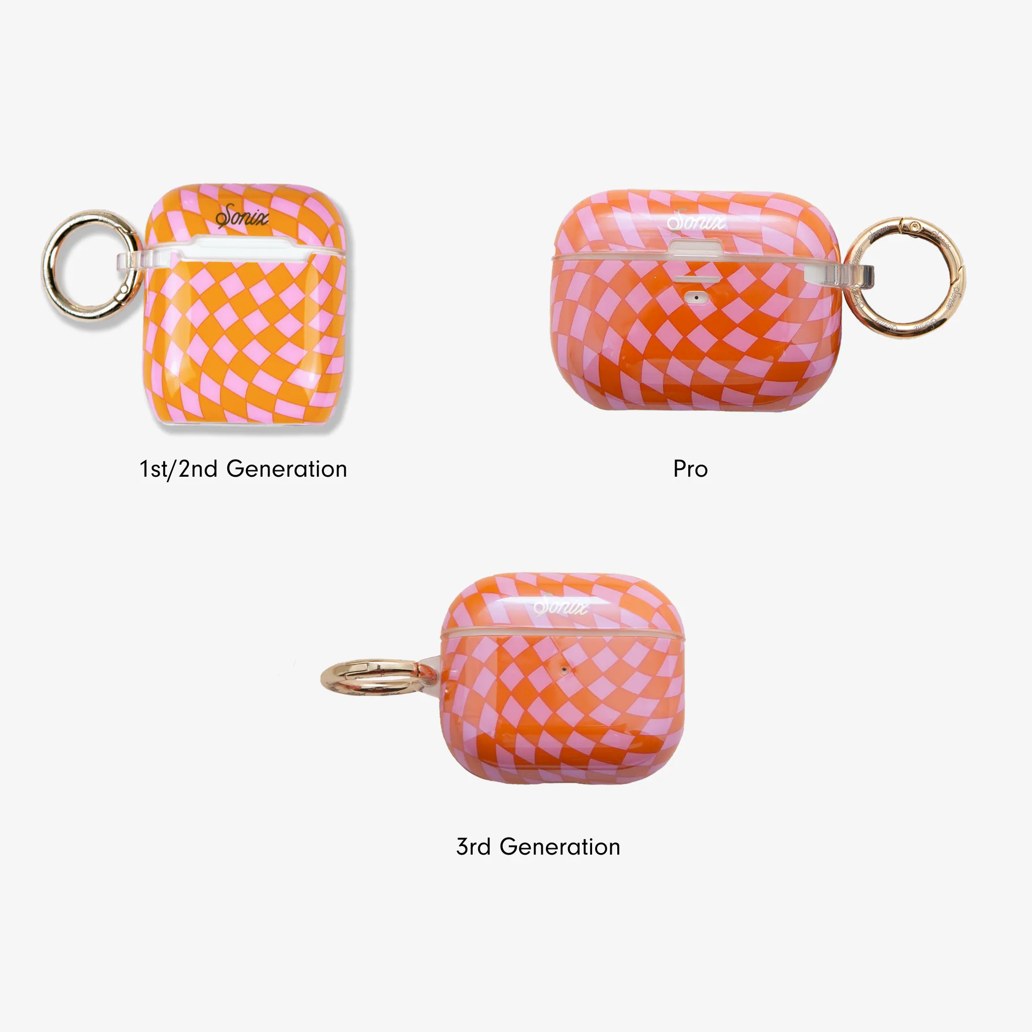Checkmate Pink/Orange AirPods Case