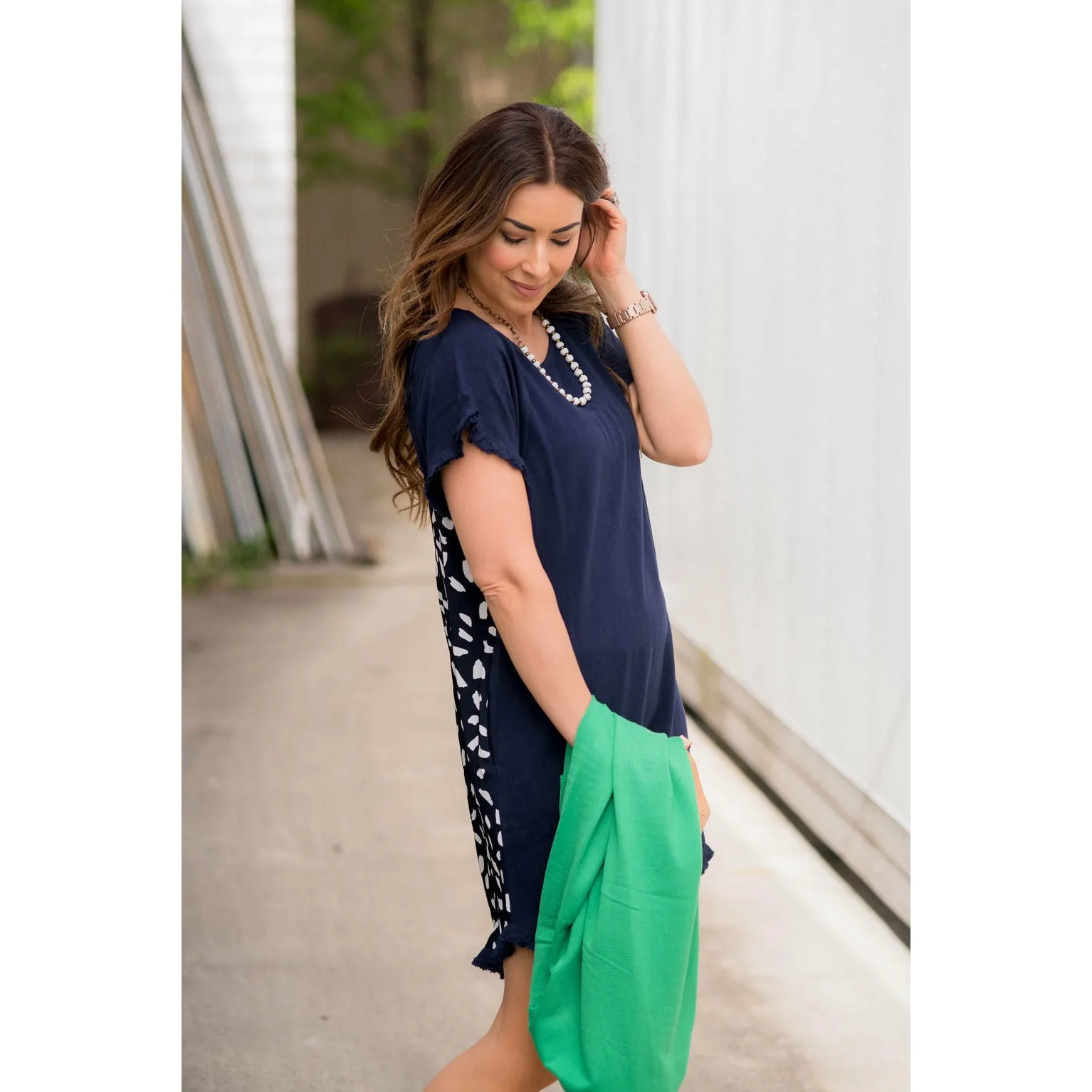 Cheetah Back Fringe Dress