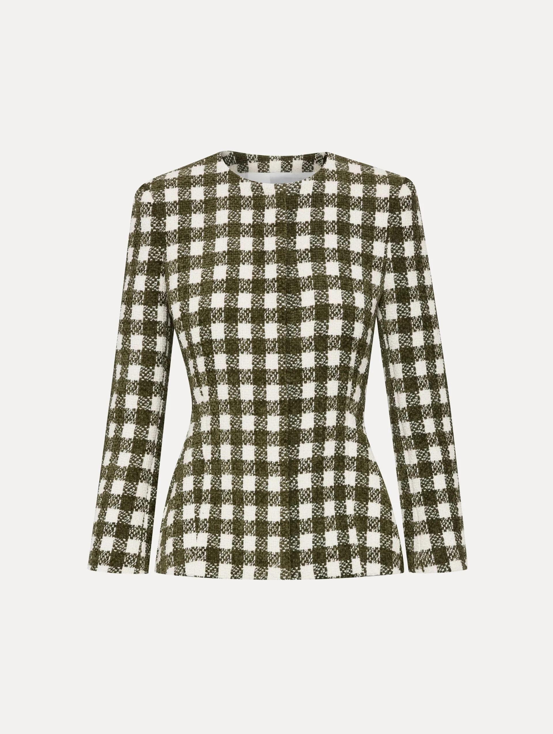 Chenille Check Tweed Jacket