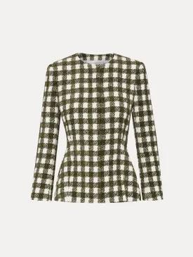 Chenille Check Tweed Jacket