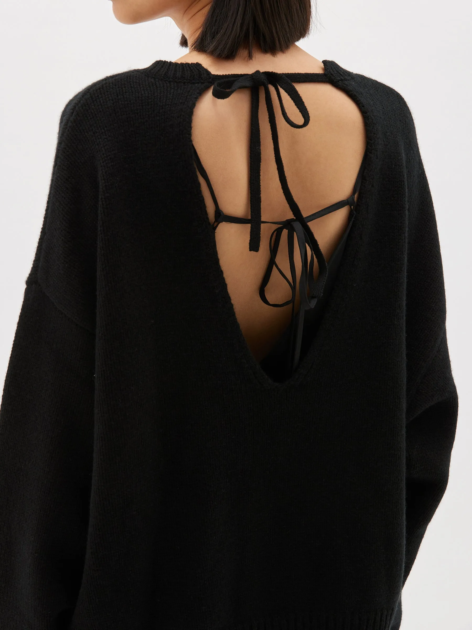 chunky open back knit