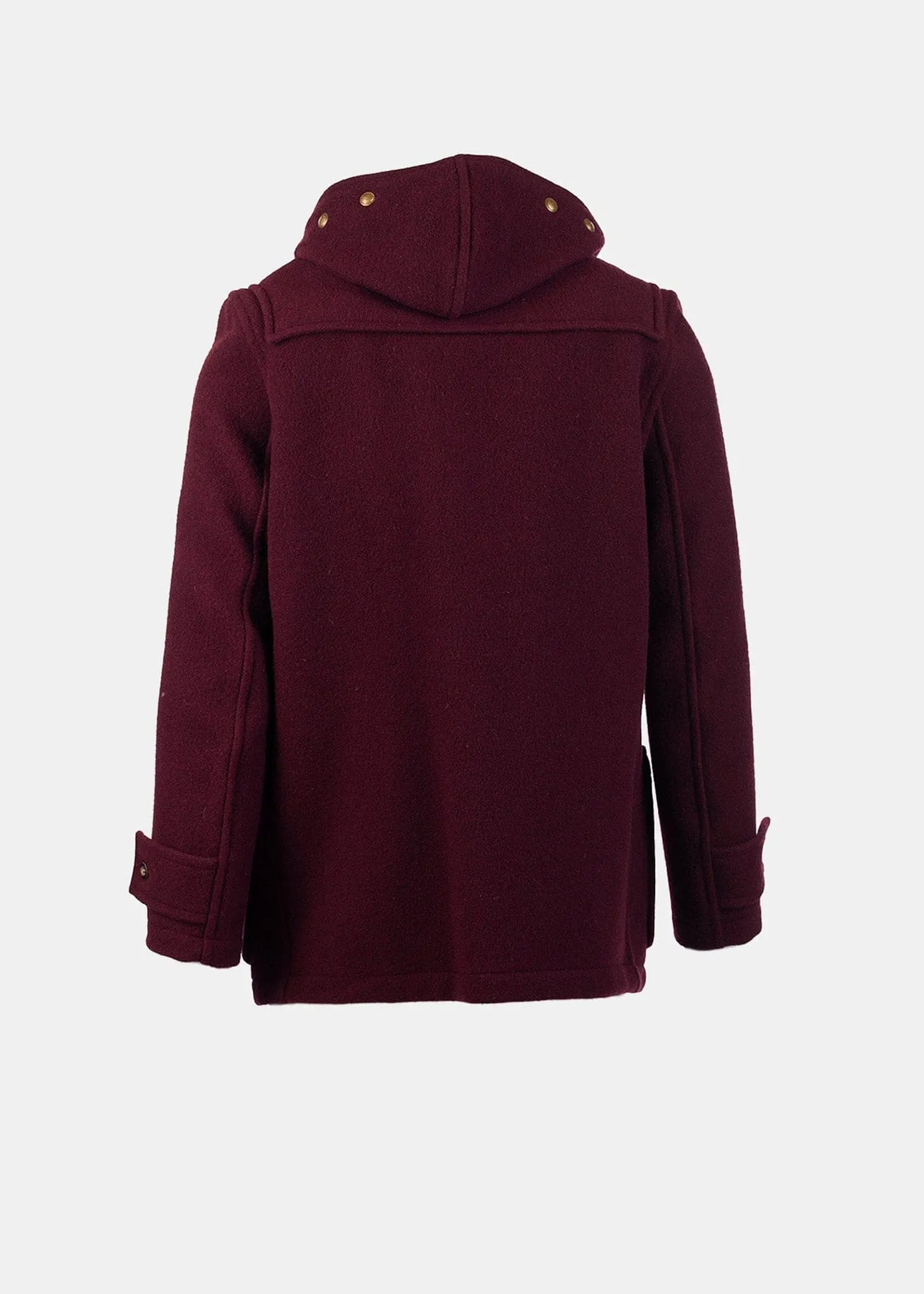 Classic Mid Length Duffle Coat Burgundy