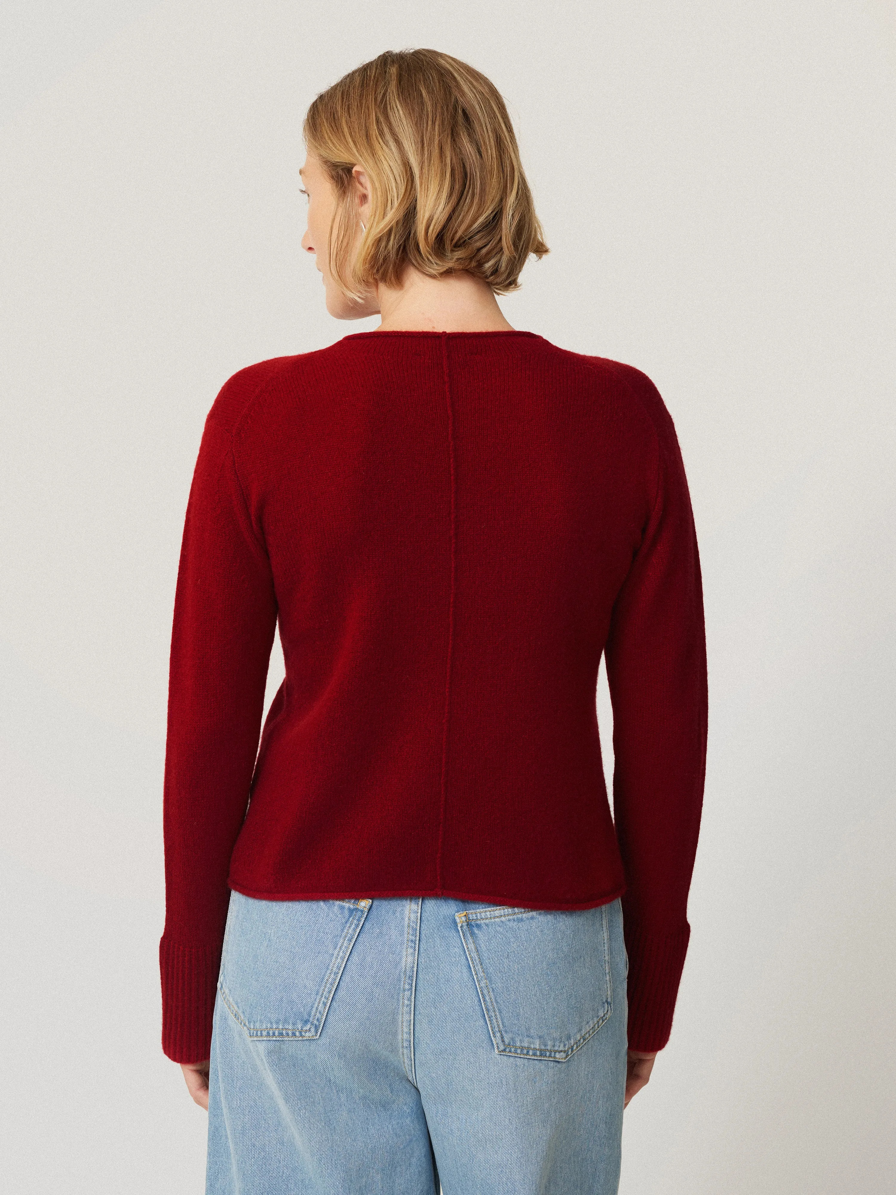 Cloud Cashmere Eldon Jumper | Red
