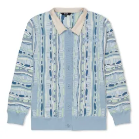 Corded Button Up Jacket (Light Blue)
