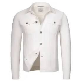 Cotton-Blend Denim Jacket in White