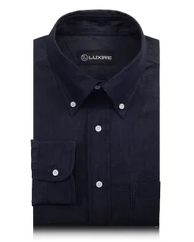 Dark Indigo Denim Chambray Shirt