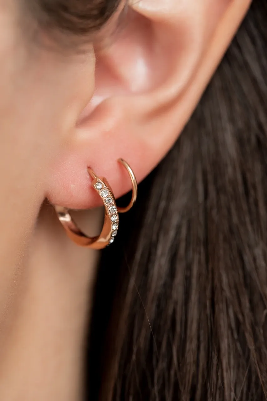 Diamond Wavy Double Twist Hoop
