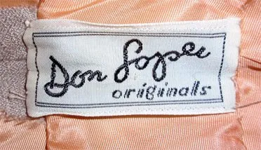 DON LOPER 1950s Taupe Silk Dress, Polka Dot Lined Jacket