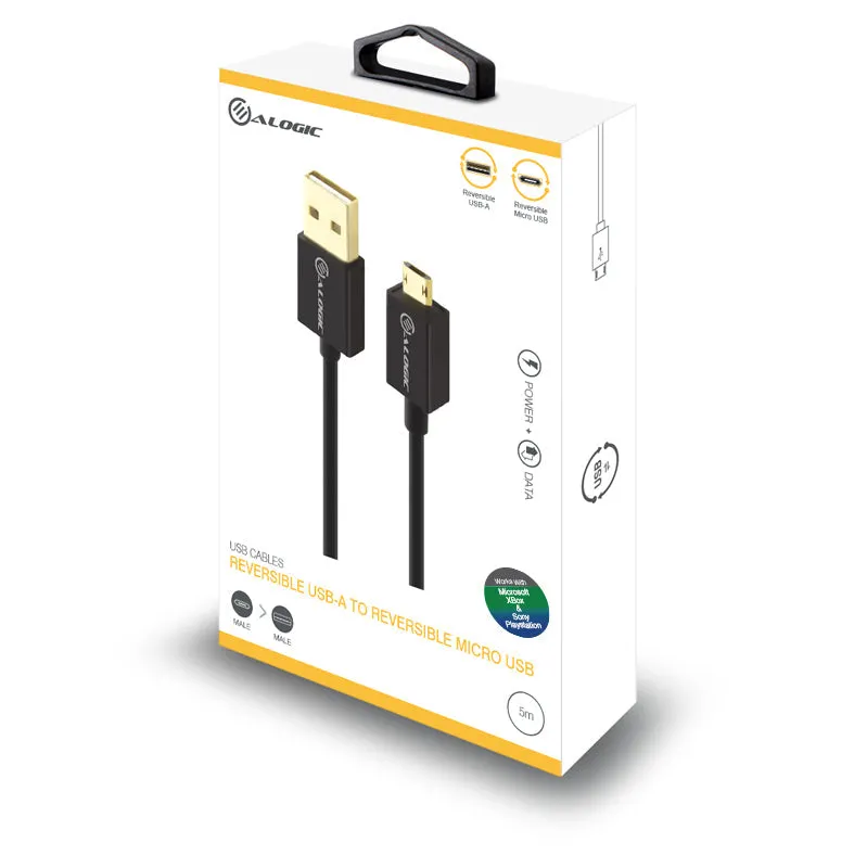 EasyPlug Reversible USB 2.0 Type A to Reversible Micro Type B Cable