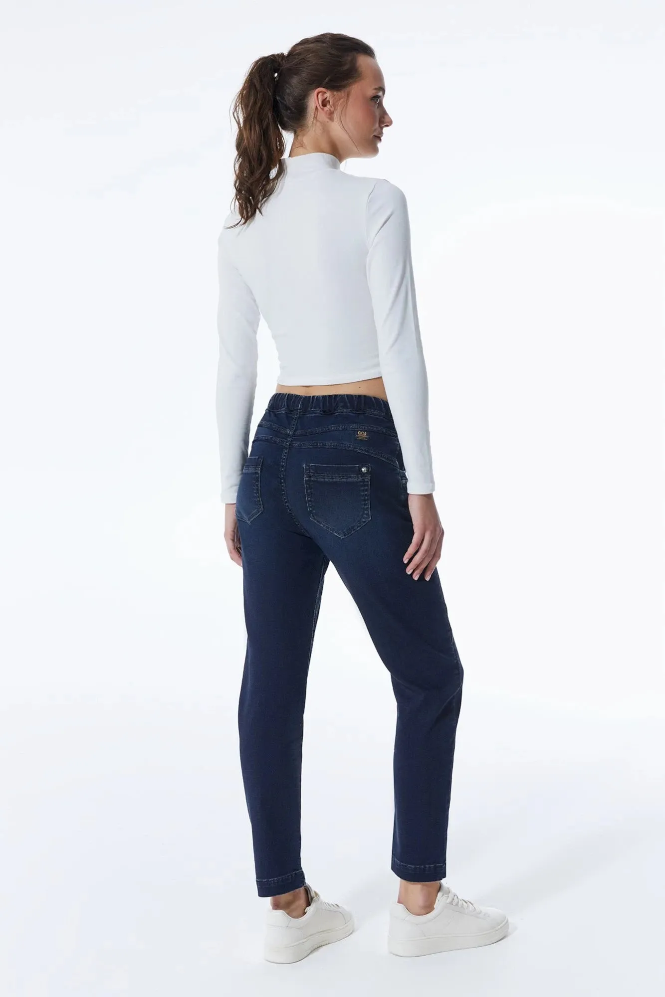 Ella Jogger Pant - Dark Blue Denim - L01 27" Inseam