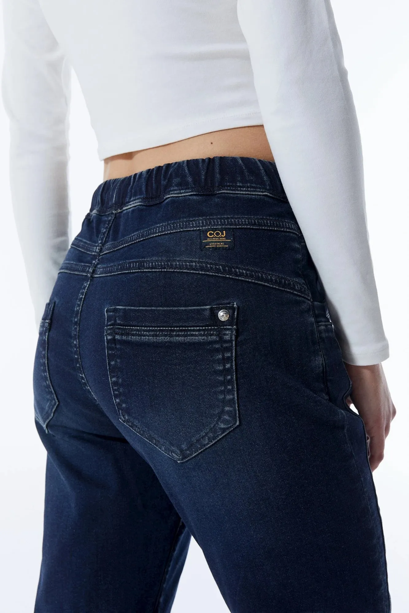 Ella Jogger Pant - Dark Blue Denim - L01 27" Inseam