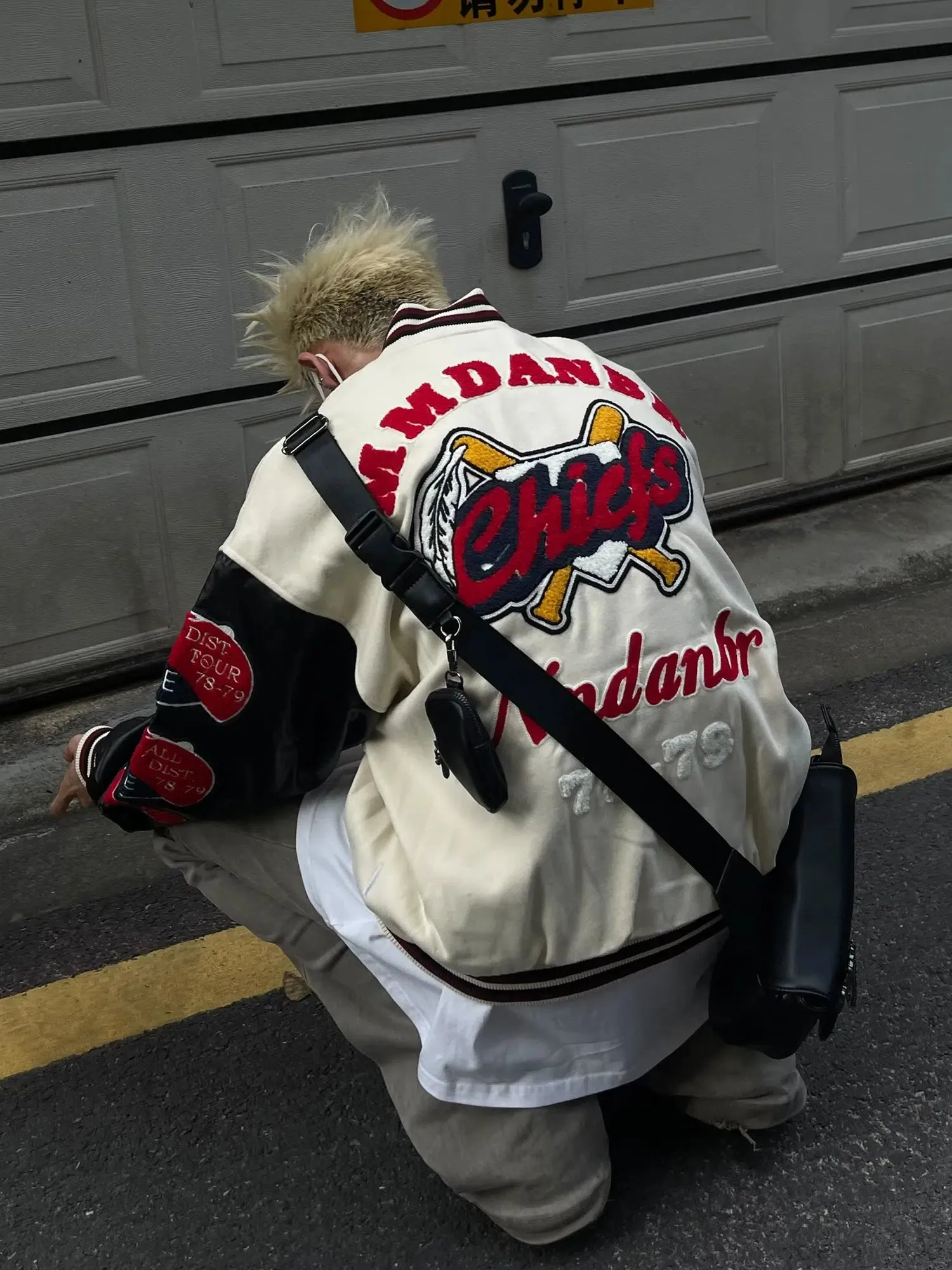 Embroidered Detail Varsity Jacket