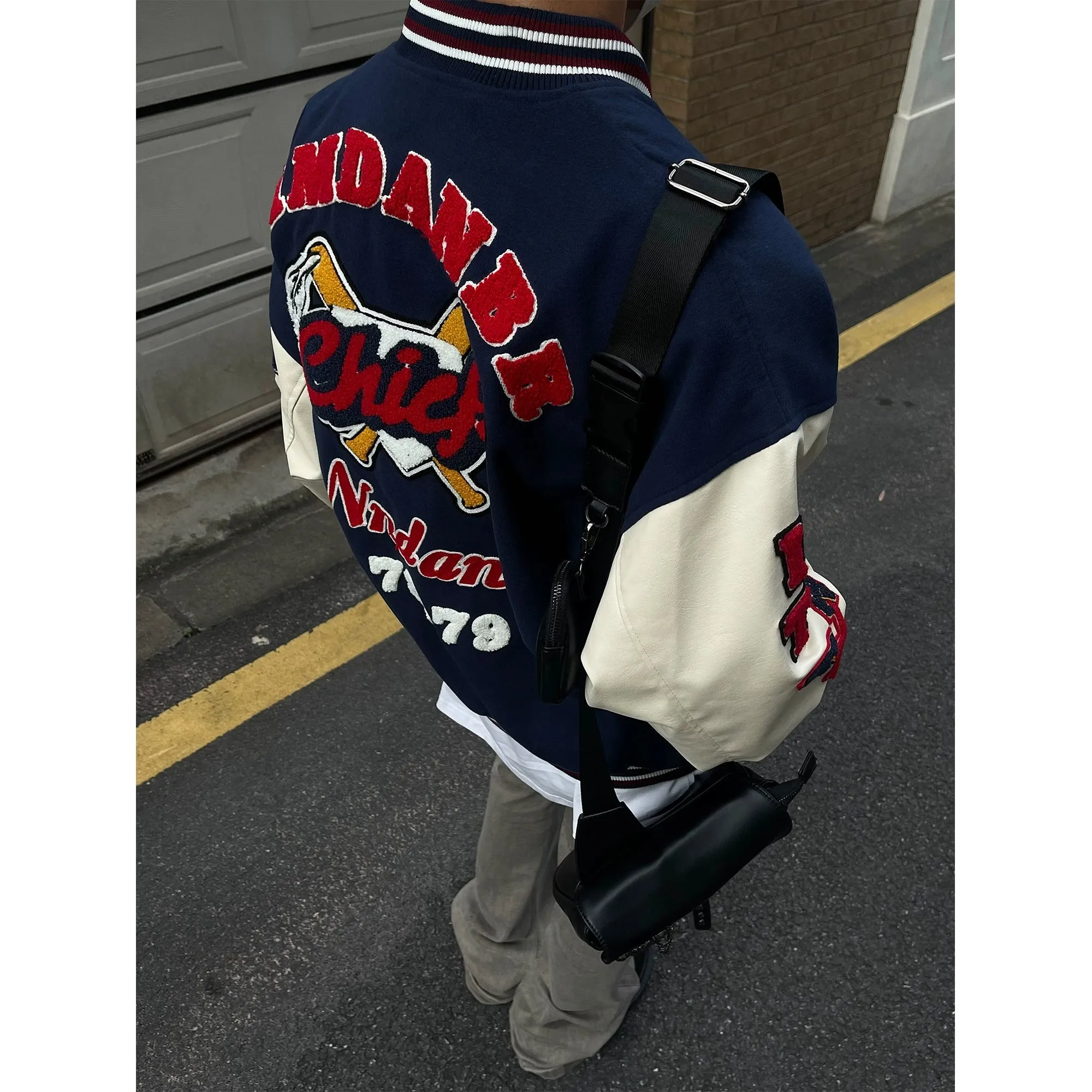 Embroidered Detail Varsity Jacket