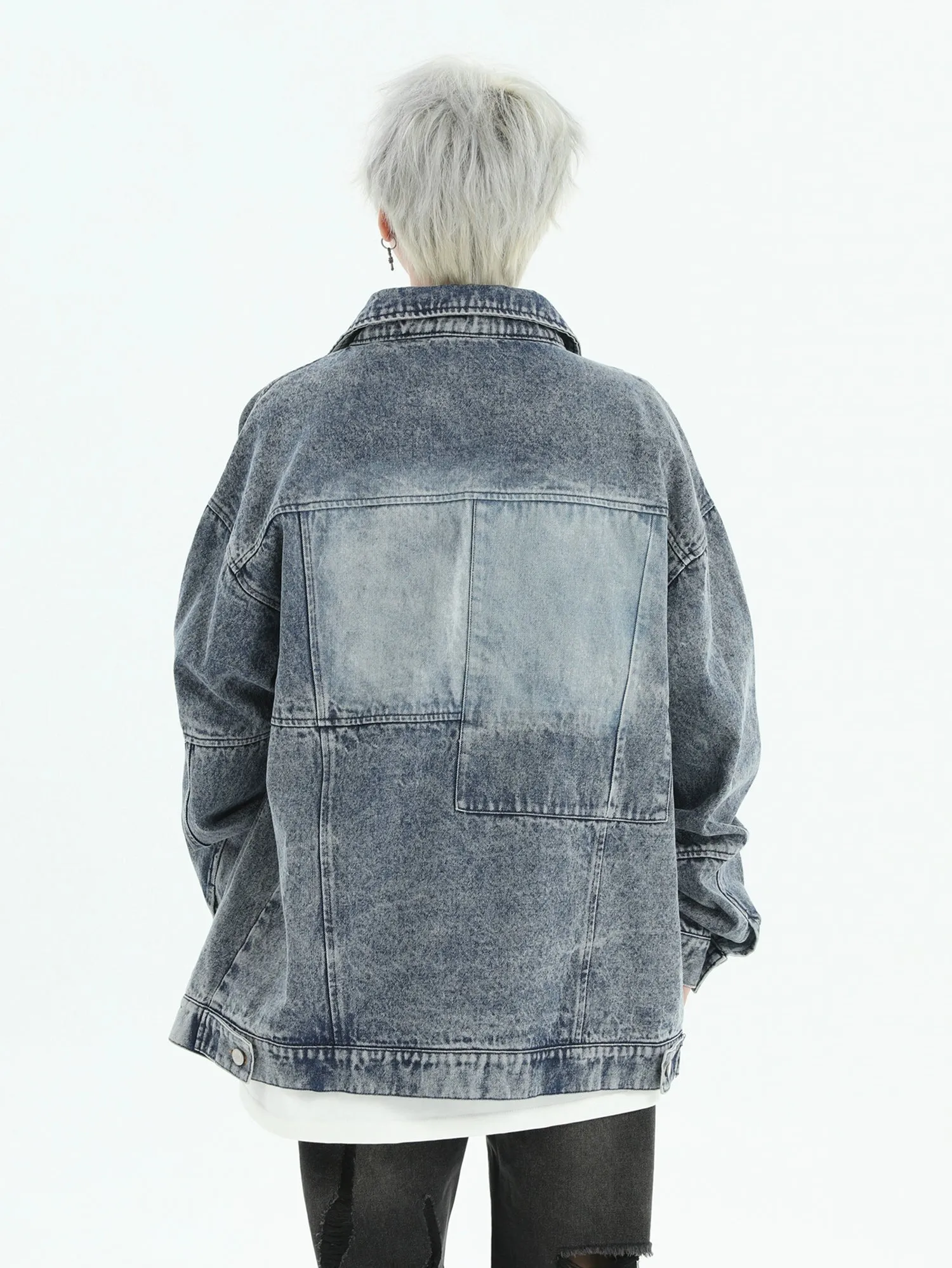Fade Spots Detail Denim Jacket