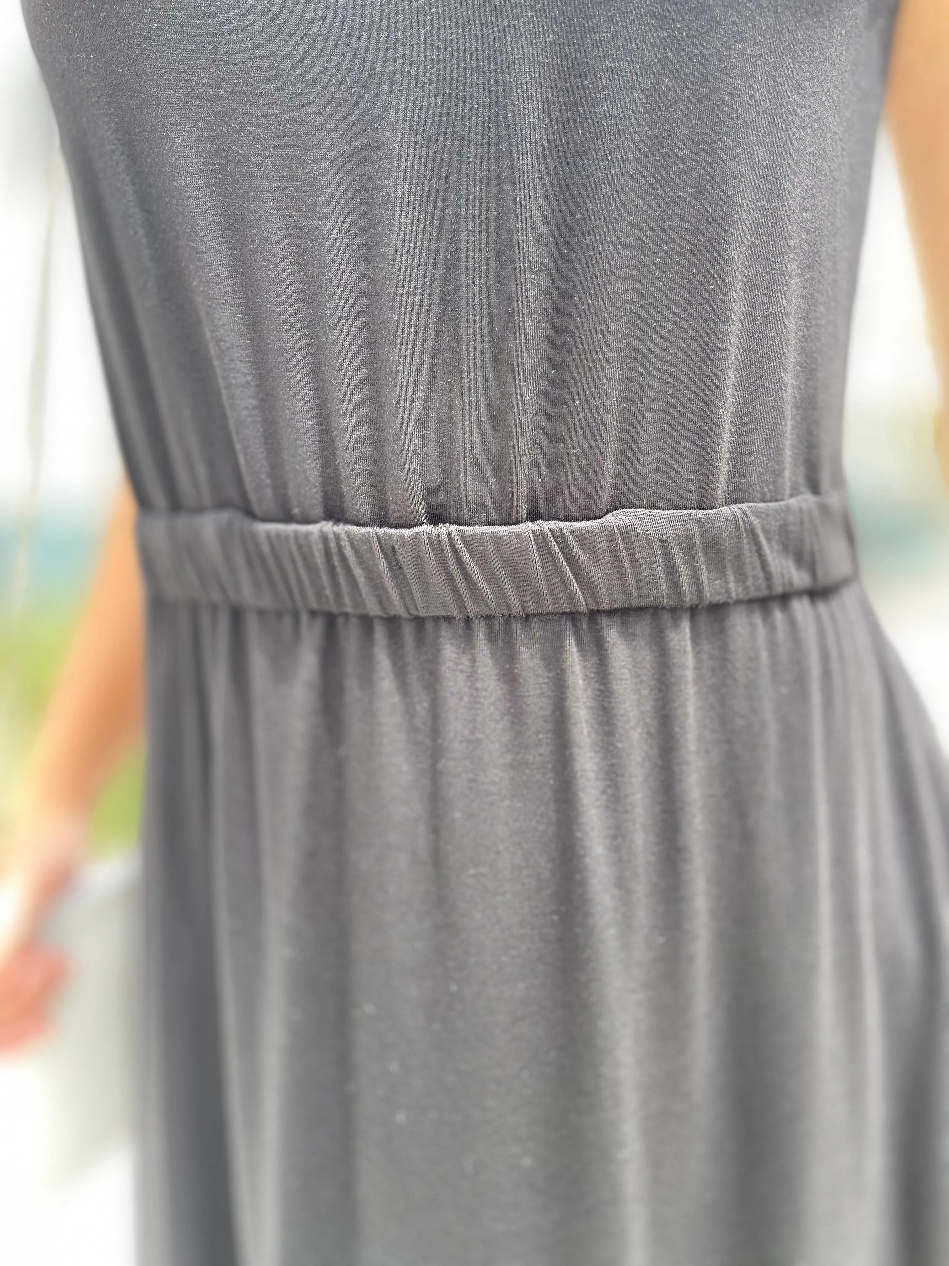 Fifteen Twenty Open Back Dress Black