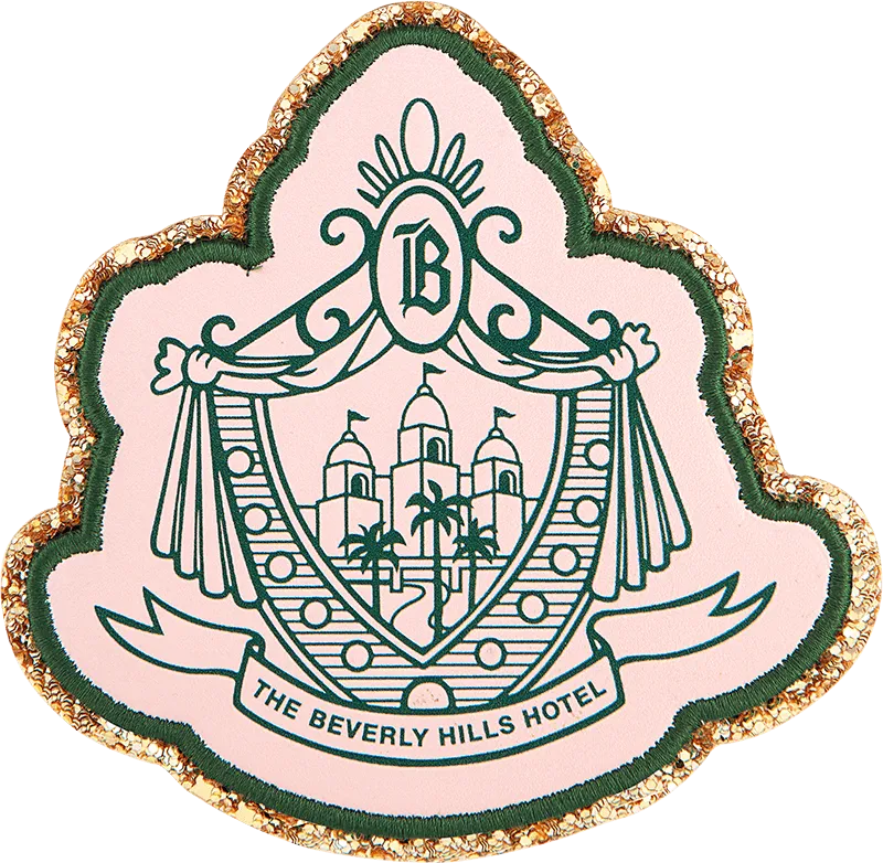 Glitter Varsity The Beverly Hills Hotel Crest Patch