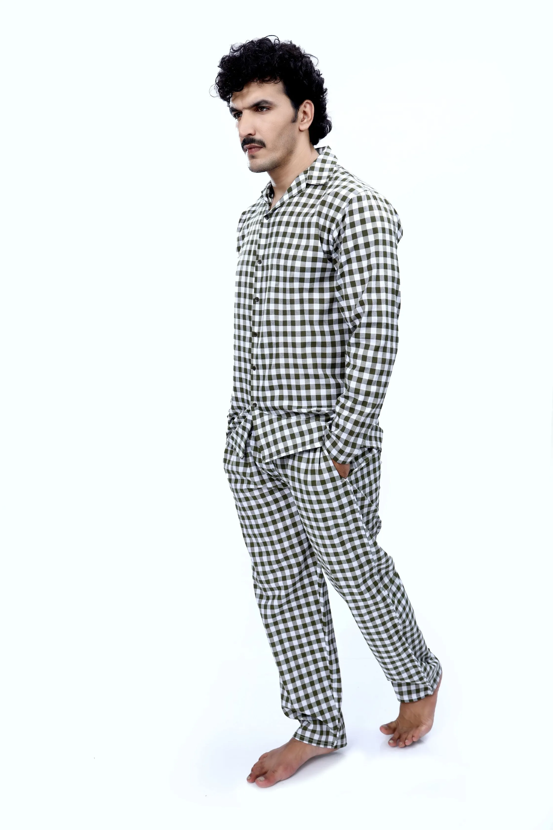 Green Check Nightsuit