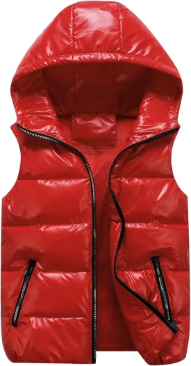 Happy Cherry Kids Down Jacket Hooded Vest Winter Jacket for Boys Hoodies Padded Jackets Girls Outwear Coat 3-14 Years
