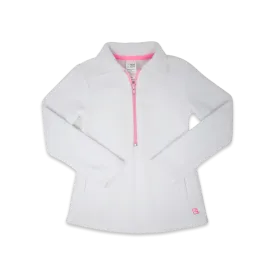 Heather Half-zip | White Fleece
