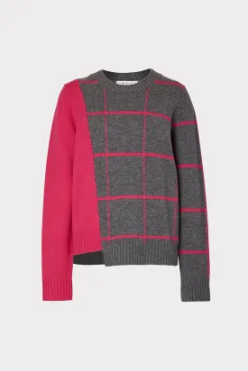Intarsia Windowpane Sweater