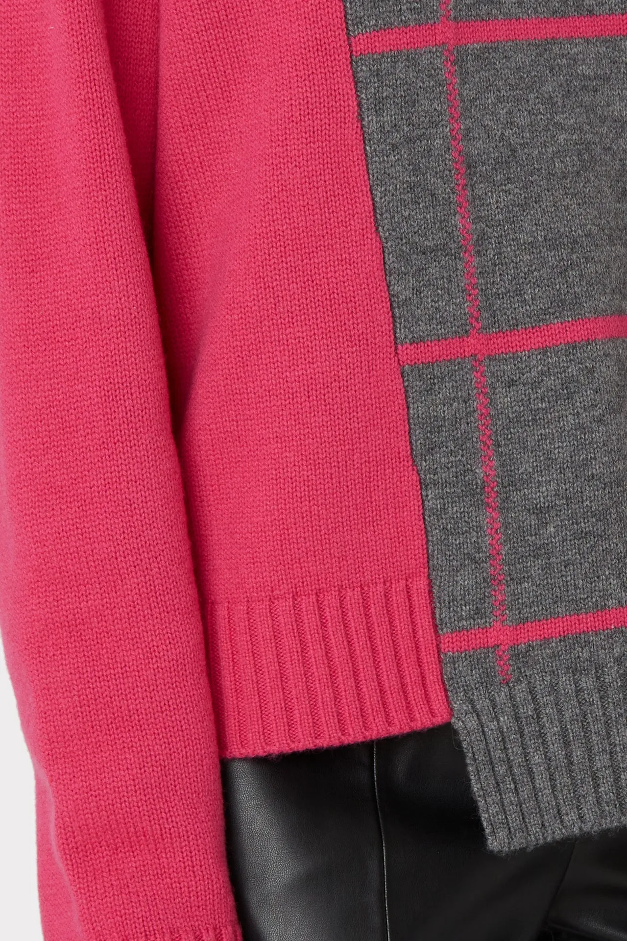 Intarsia Windowpane Sweater