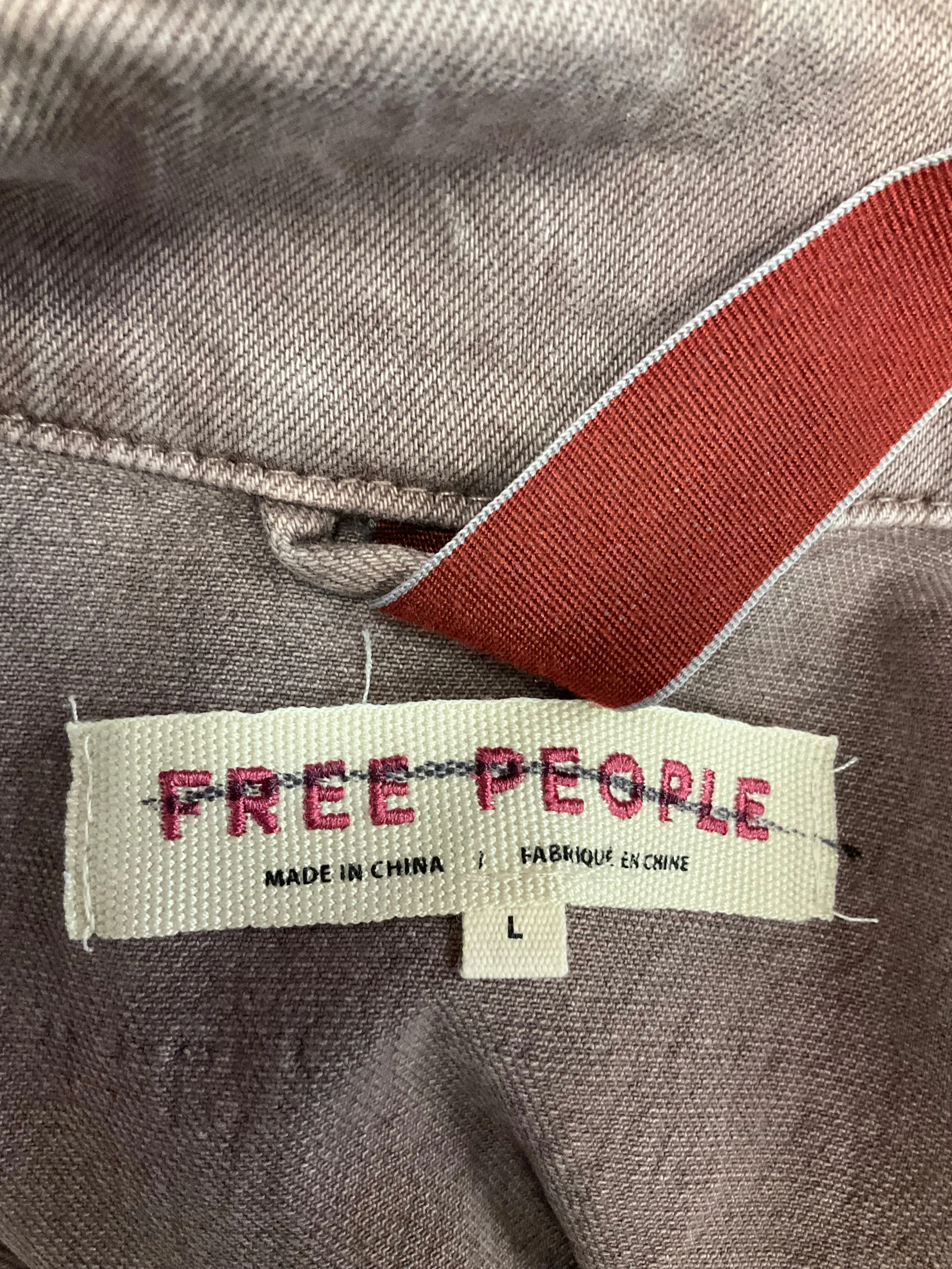 Jacket Denim By Free People In Purple, Size: L