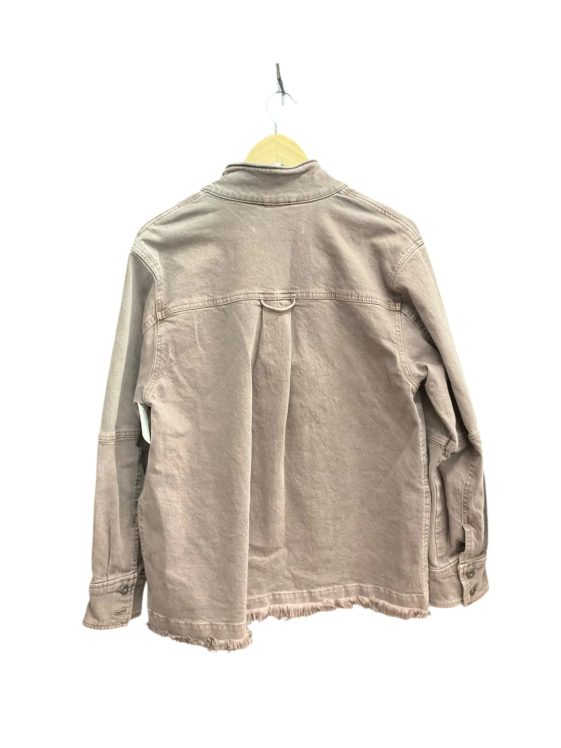 Jacket Denim By Free People In Purple, Size: L