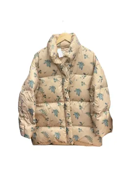 Jacket Puffer & Quilted By Clothes Mentor In Brown, Size: M