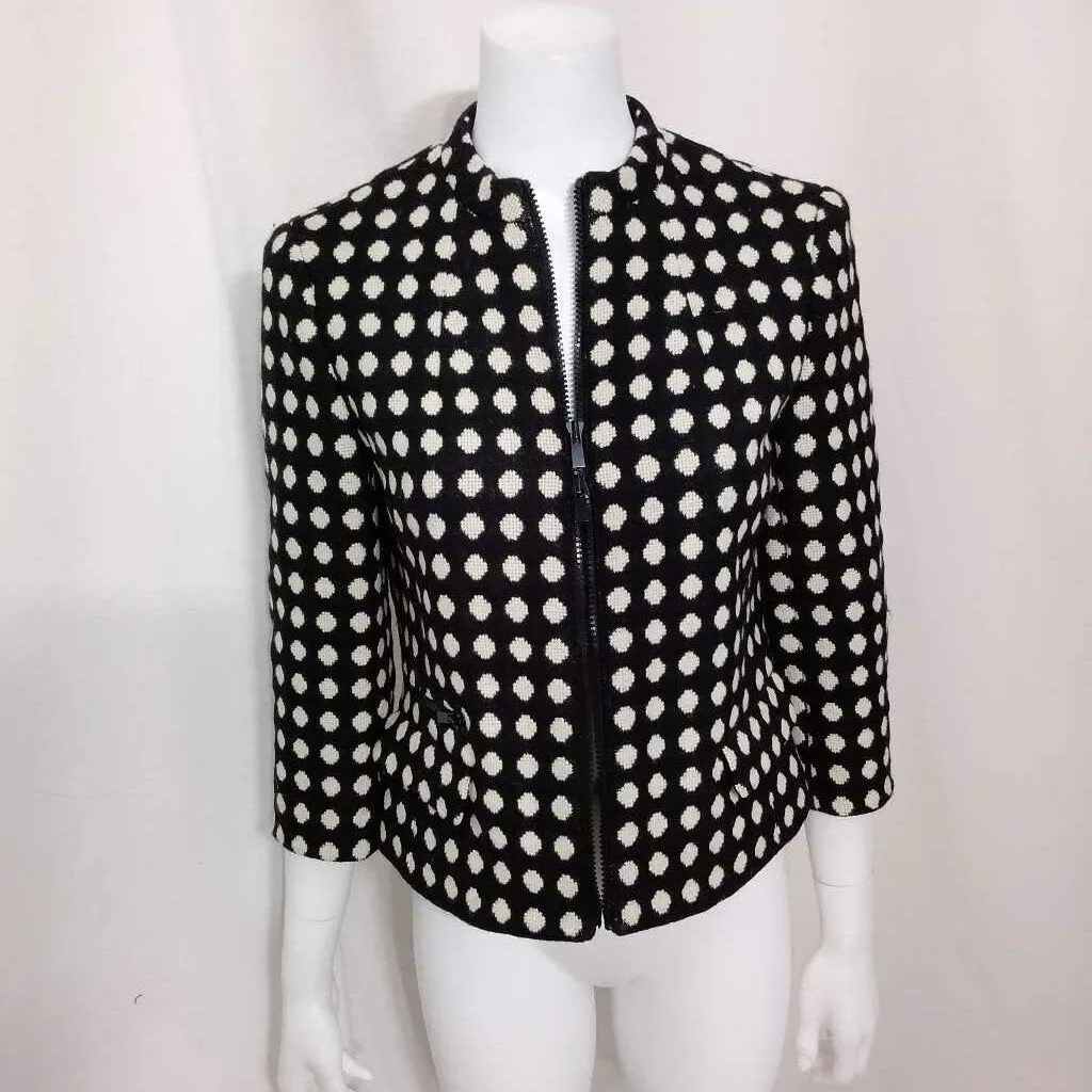 JONES NEW YORK BLACK BEIGE COAT SIZE 4 TCC