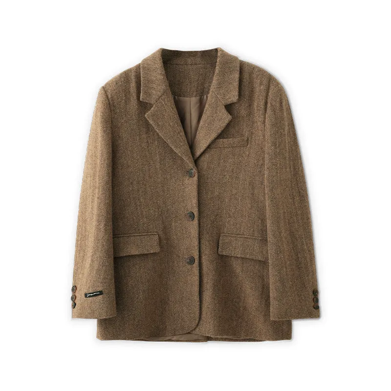 Joskaa frat boy outfits Fashionable Modern Elegant Cashmere Woolen Coat Wool Coat Autumn and Winter Small Coat 02760