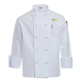 Knot Button Chef Coat with SC Yacht Club Logo