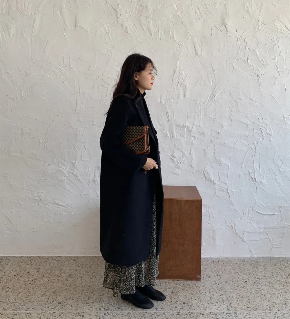 [Korean Style] Chia Woolen Blended Compact Coat