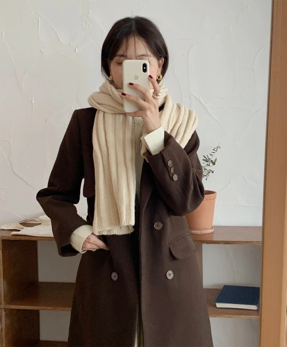 [Korean Style] Chia Woolen Blended Compact Coat