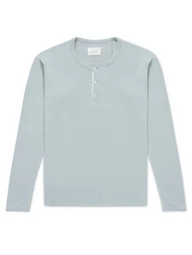 Long Sleeve Henley - Light Blue