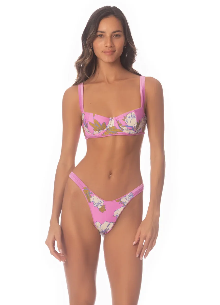Maaji Fondant Pink Resplendor Regular Rise Thin Side Bikini Bottom