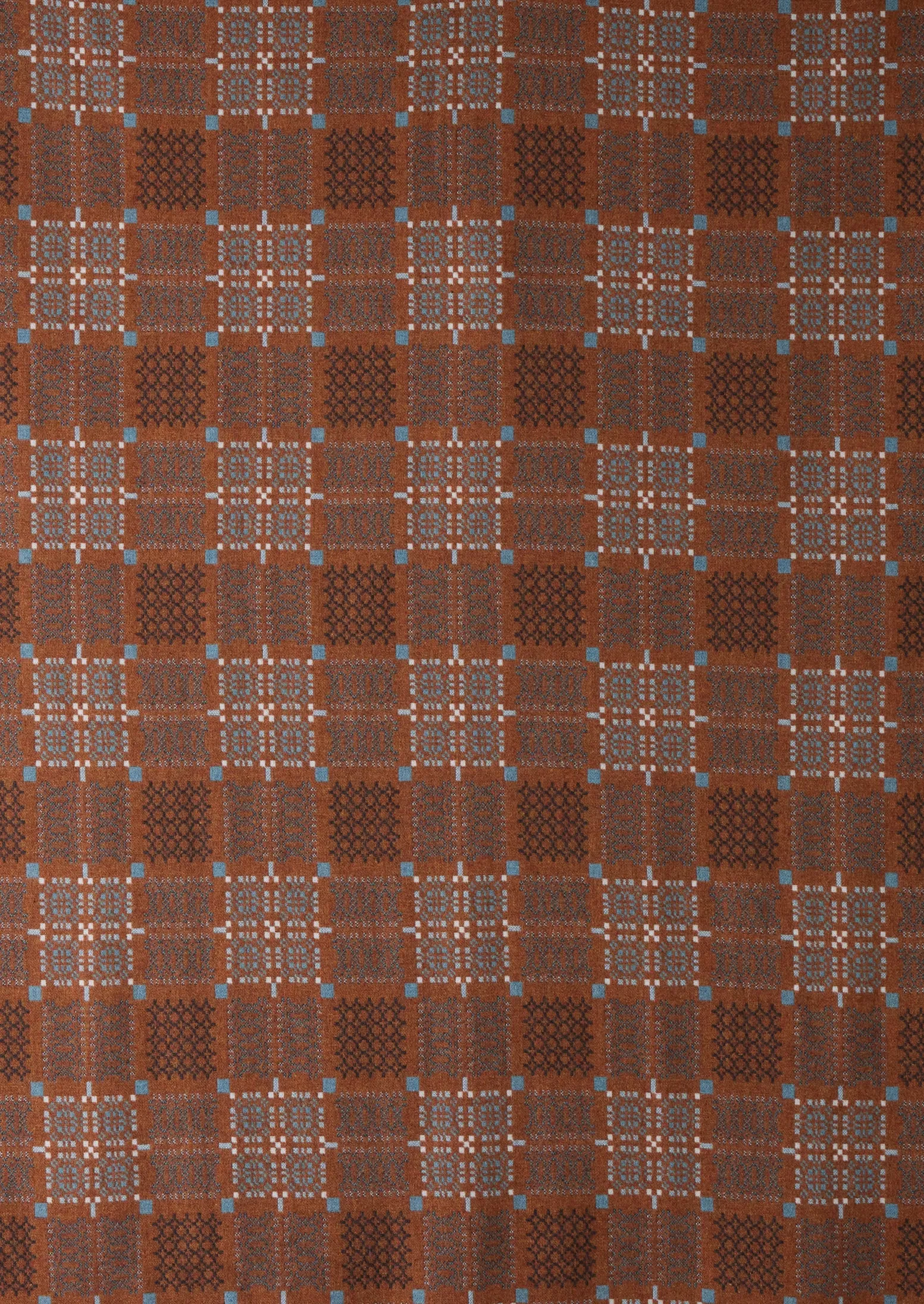 Melin Tregwynt Welsh Blanket | Rust/Topaz