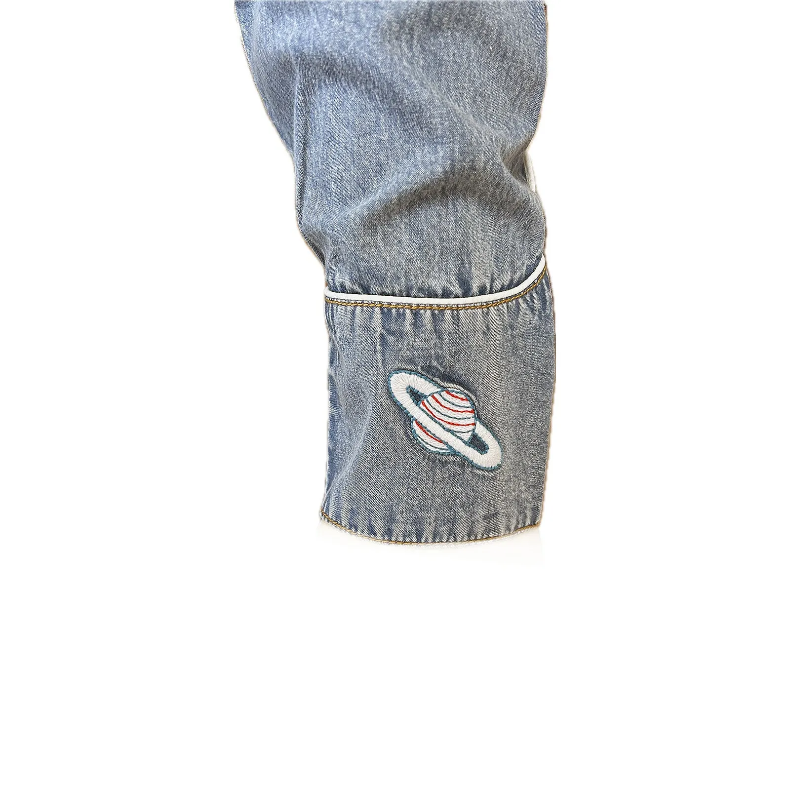 Men's Out of This World Embroidered Denim Western Shirt