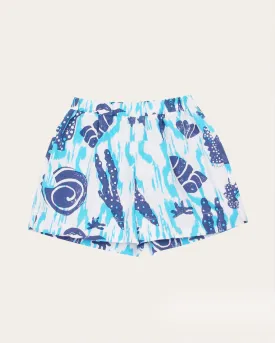 Miki Shorts Organic Cotton Print Blue