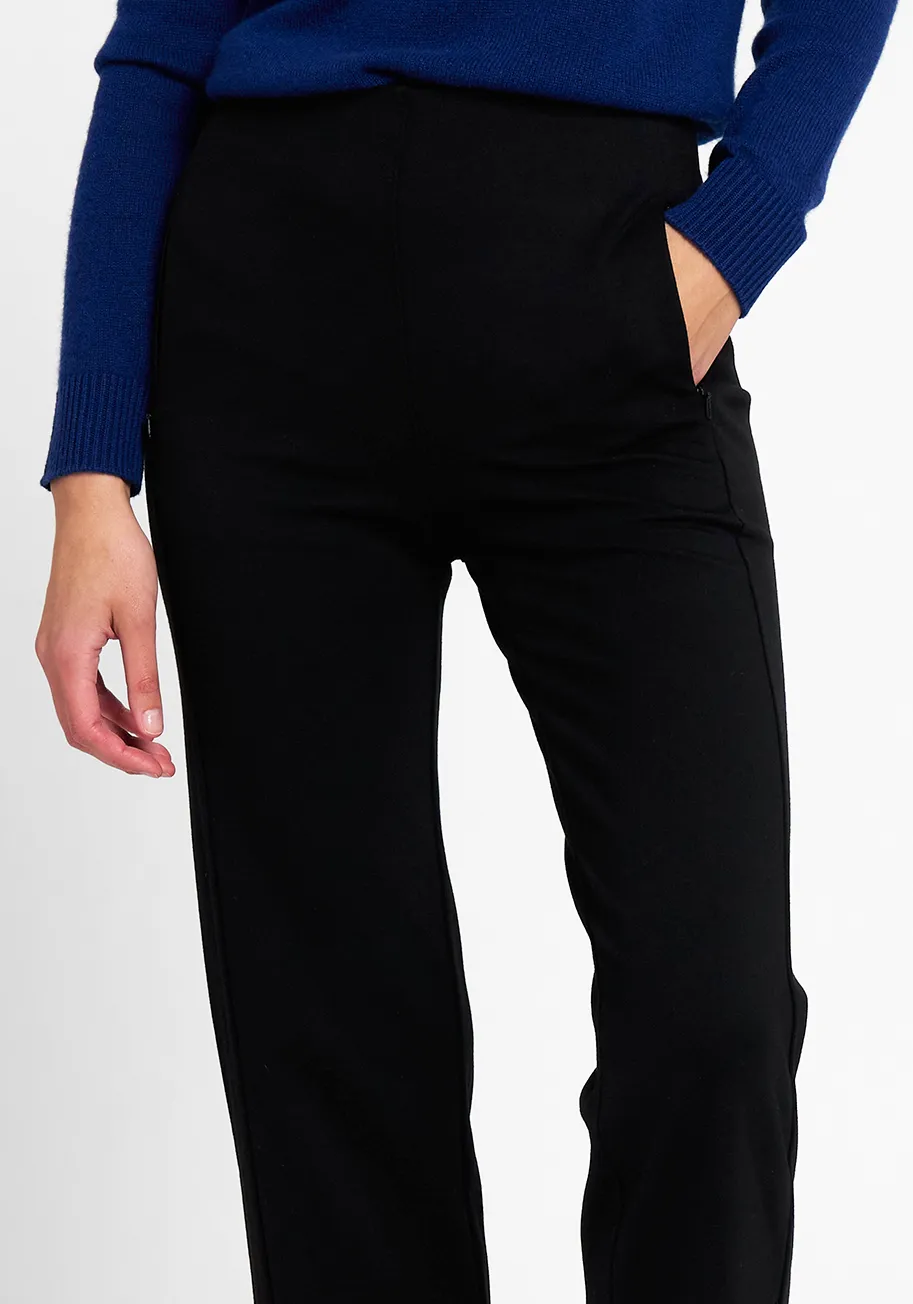 Monroe Crop Trouser | Straight (Black)