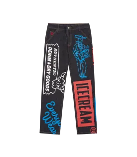 MOTIF DENIM PANT - INDIGO