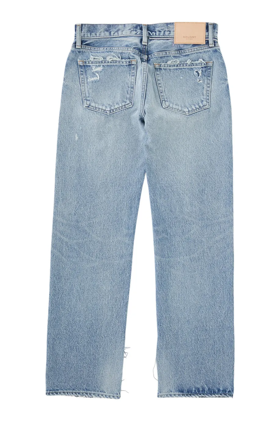 Moussy Denim Bostonia Straight Leg in Light Blue