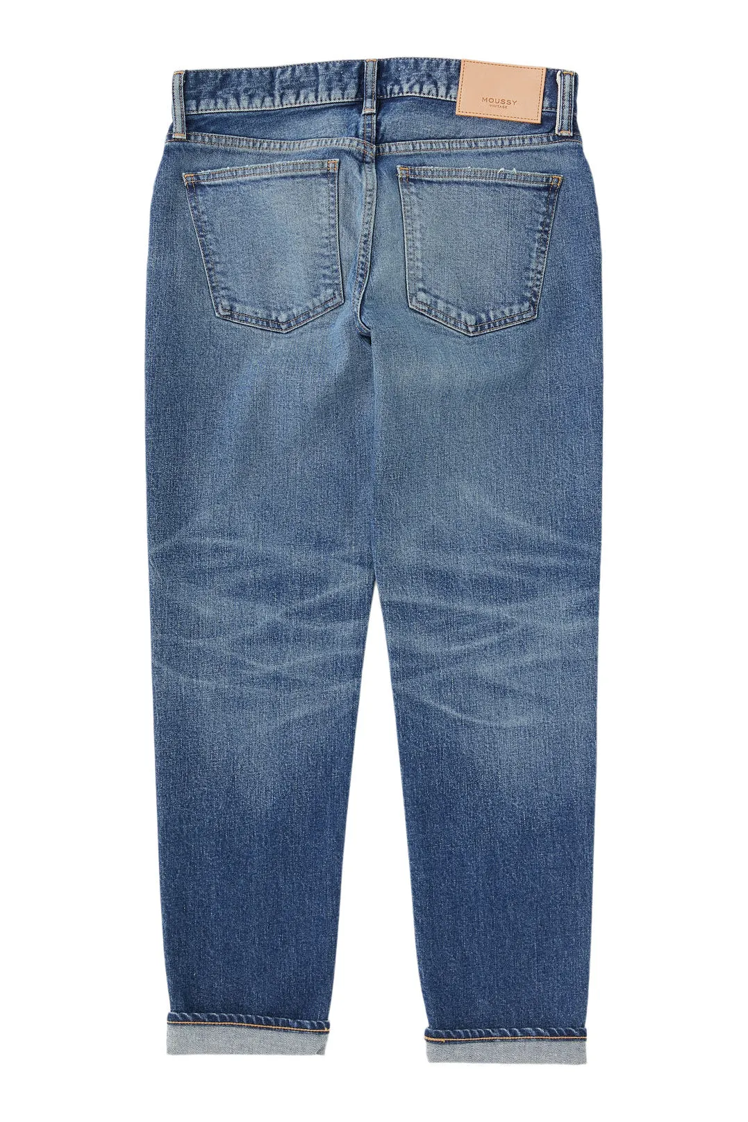 Moussy Denim Saddlebrook Tapered Jeans in Blue