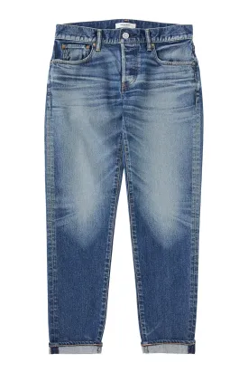 Moussy Denim Saddlebrook Tapered Jeans in Blue