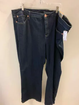 NWT Size 24W INC DENIM PLUS SIZES DARK BLUE Denim BOOT CUT Jeans