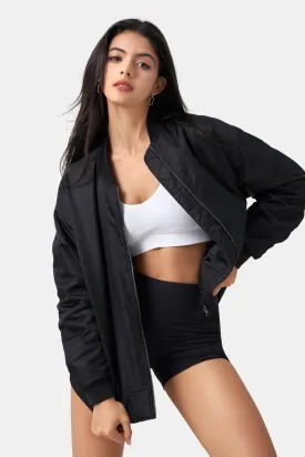 Oversized Quilted Pleated Sleeve Jacket with Padding