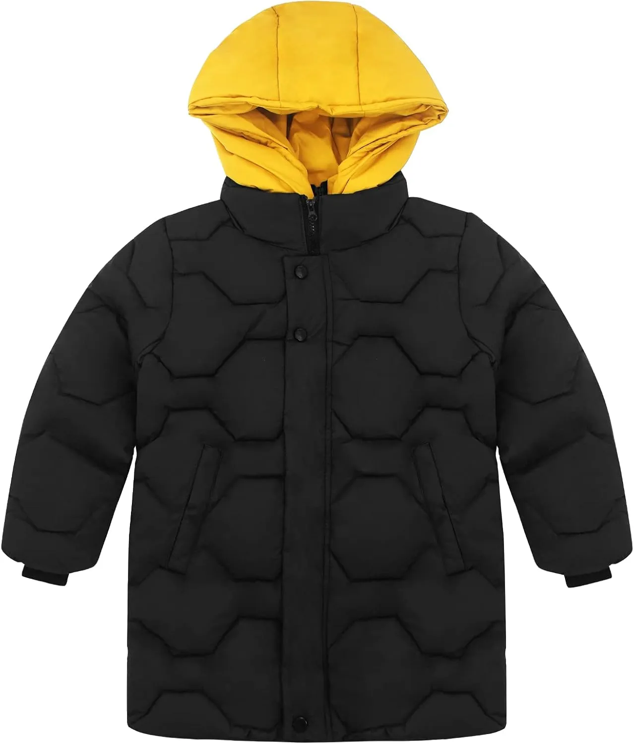Panegy Boys Long Winter Puffer Coat 4-10 Years Toddler Kids Boy Thick Warm Hooded Coat