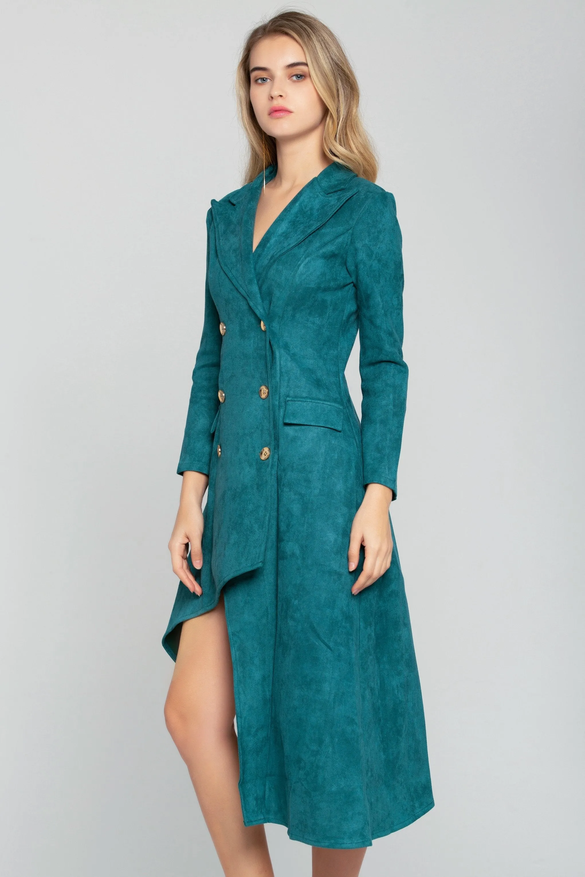 Parakeet Asymmetrical Double Breasted Blazer Dress